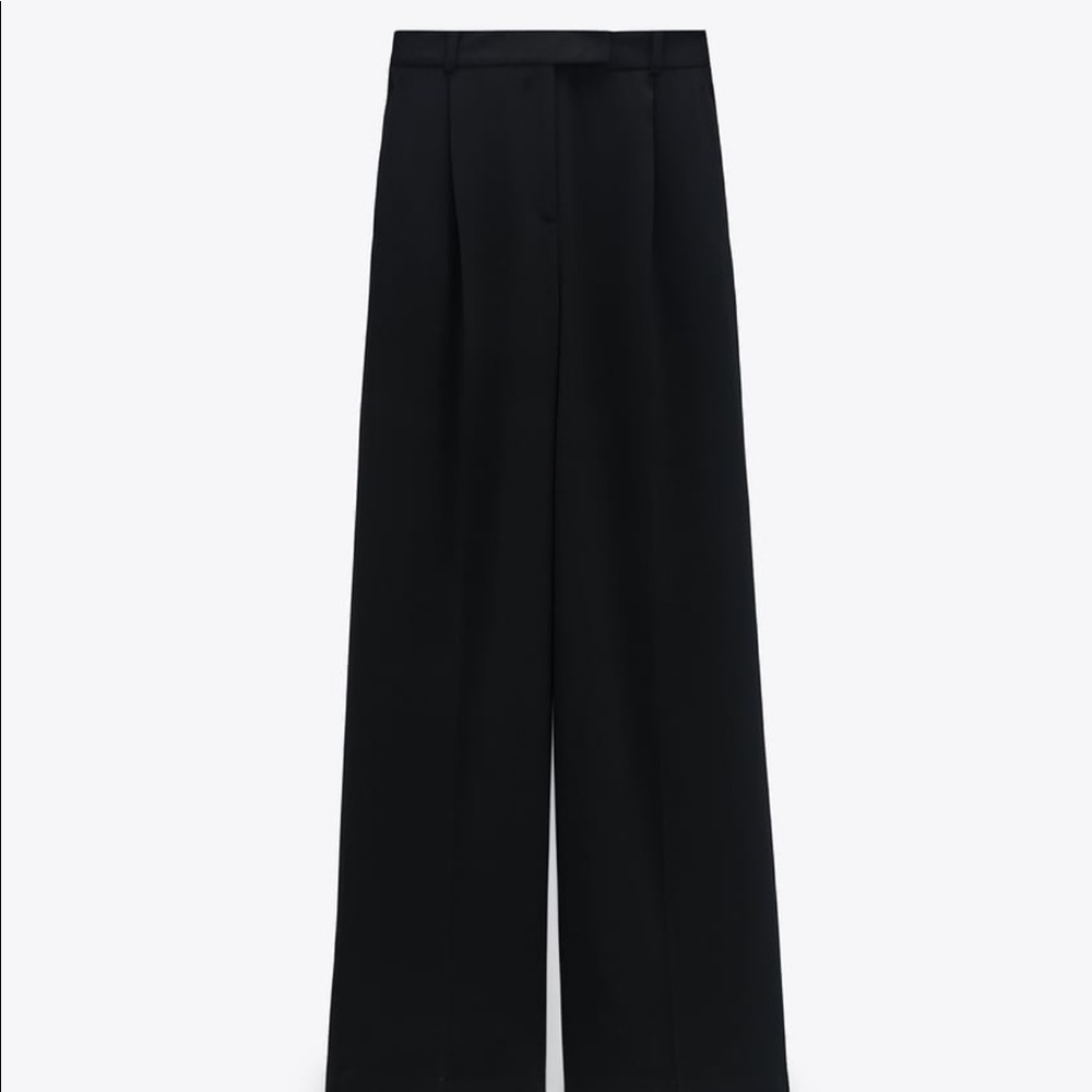 Zara Black Pallazo Trousers formal
